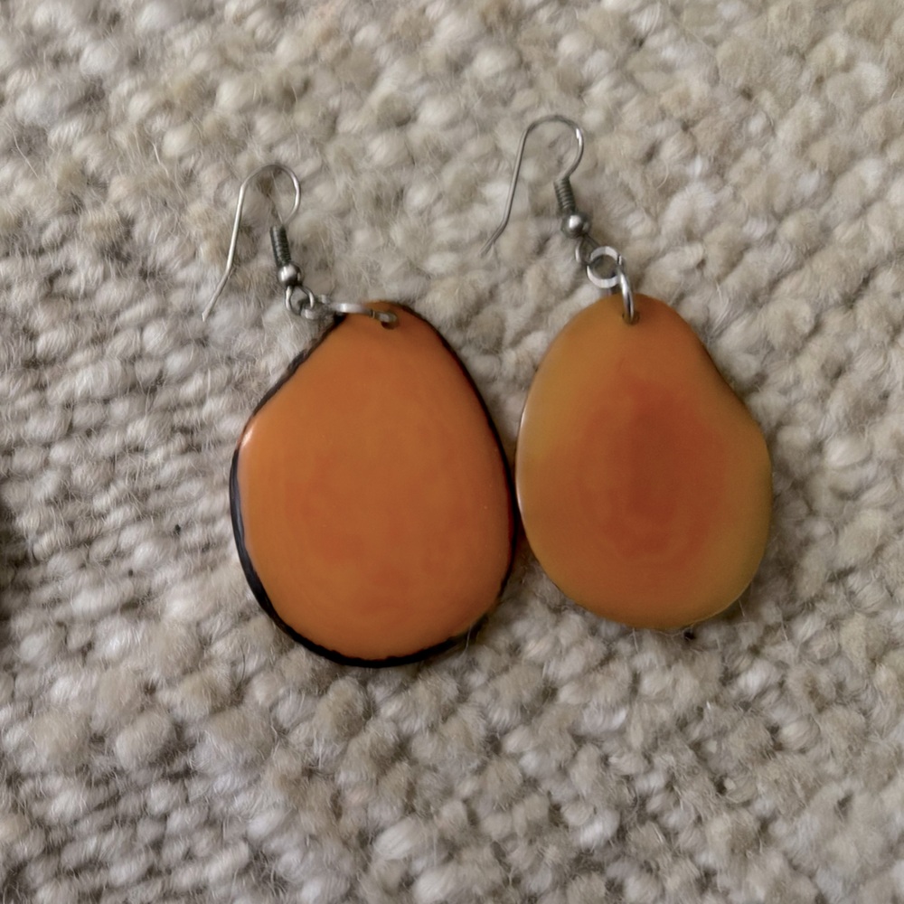 Drop earrings Orange